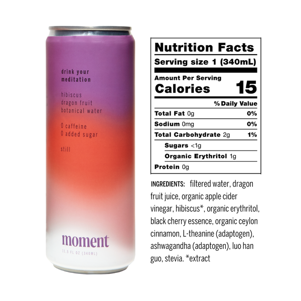 Moment - Hibiscus Dragon Fruit Botanical Water