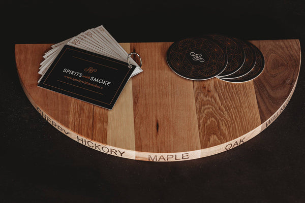 Spirits WIth Smoke - Half Circle Smoking Board