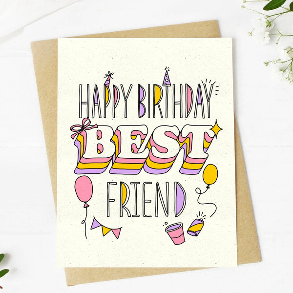 Big Moods - "Happy Birthday Best Friend" Card