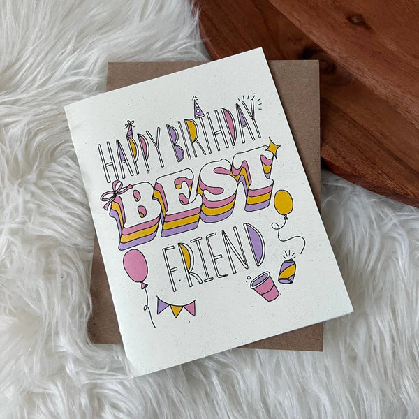 Big Moods - "Happy Birthday Best Friend" Card