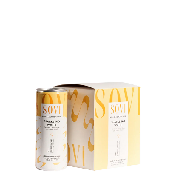 Sovi Non-Alcoholic Sparkling White, 4-pack of 250 ml cans