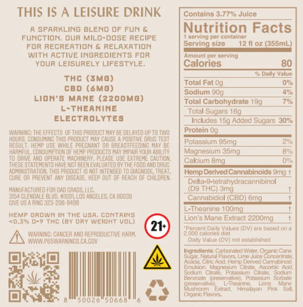 Dad Grass Leisure Drink - Jalapeno Lime