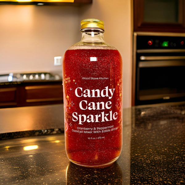 Wood Stove Kitchen - Candy Cane Sparkle Mixer (16 oz)