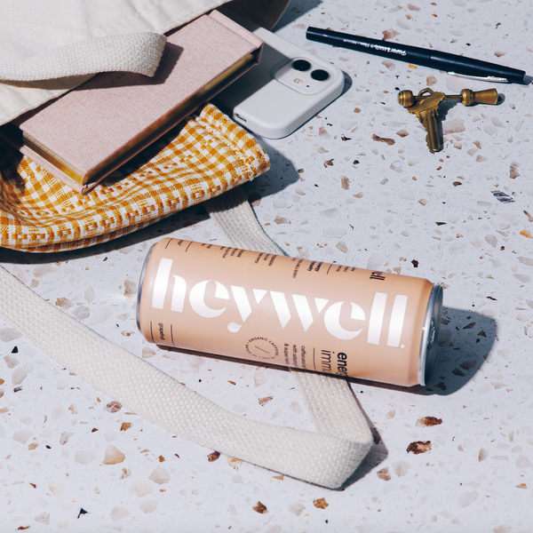 heywell Energy + Immunity Sparkling Grapefruit: A Refreshing Wellness Boost (12 oz), alcohol-free