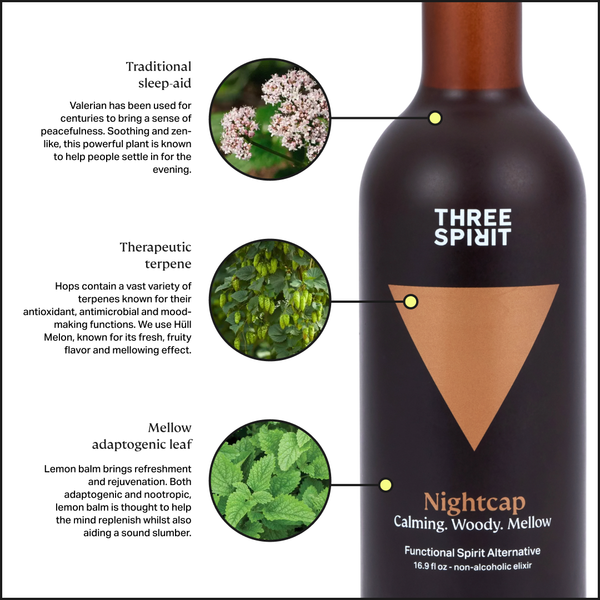 Three Spirit Nightcap: A Perfect Way to Unwind (16.9 fl oz), alcohol-free