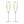 Viski - Gold-Rimmed Crystal Champagne Flutes - Set of 2