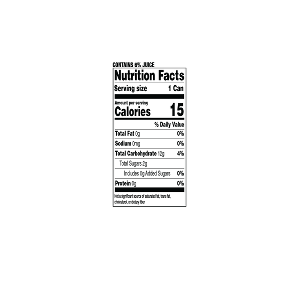 Heywell energy + lift cherry limeade alcohol-free functional beverage nutrition facts panel