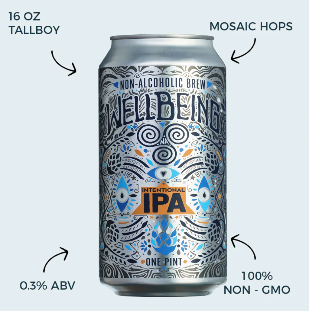 Wellbeing Brewing Intentional IPA (4 pack) Swizzle The Alcohol
