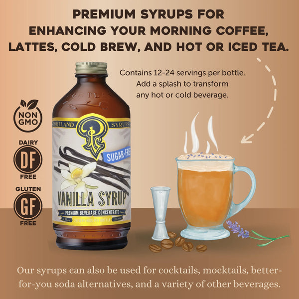 Portland Syrups - Sugar Free Vanilla Syrup (12 oz)