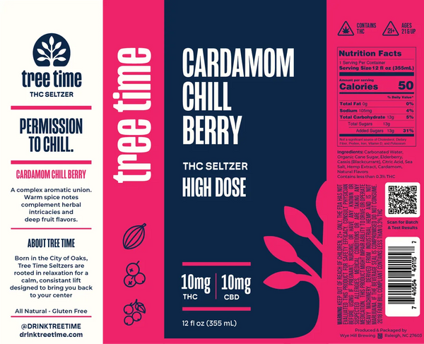 Tree Time - Cardamom Chill Berry (10 mg THC, 10 mg CBD)