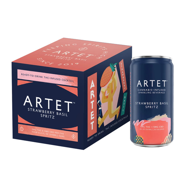 Artet - Strawberry Basil Spritz (5 mg CBD / 5 mg THC)