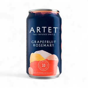 Artet Grapefruit Rosemary Spritz can (10 mg CBD / 10 mg THC) — alcohol-free sparkling aperitivo with Italian grapefruit juice, rosemary and sage