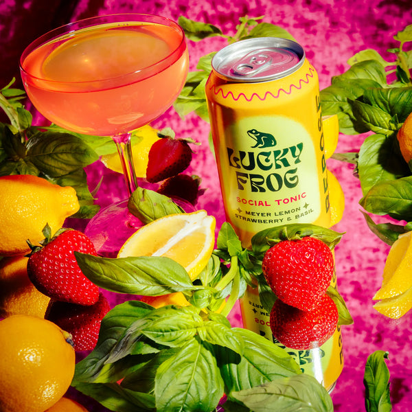 Lucky Frog Beverages - Meyer Lemon Basil Strawberry