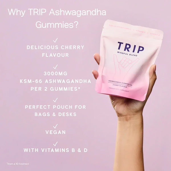 Trip - Cherry Ashwaganda & Vitamin D Gummies