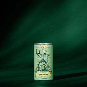 Little Saints Classic Margarita alcohol-free cocktail can — lime and bitter orange with reishi, lion's mane and damiana, zero sugar, made in Detroit