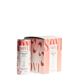 Sovi Non-Alcoholic Sparkling Rosé, 4-pack of 250 ml cans