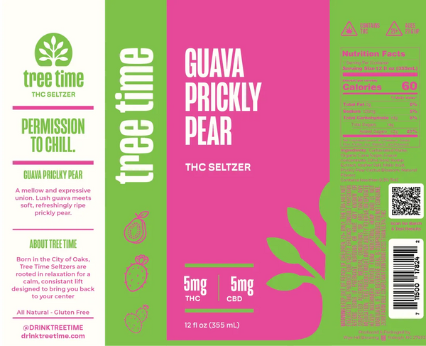 Tree Time - Guava Prickly Pear (5 mg THC, 5 mg CBD)