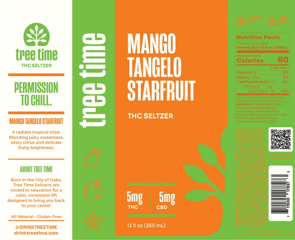 Tree Time - Mango Tangelo Starfruit (5 mg THC, 5 mg CBD)