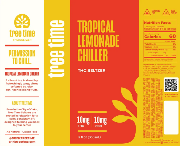 Tree Time - Tropical Lemonade Chiller (10 mg THC, 10 mg CBD)