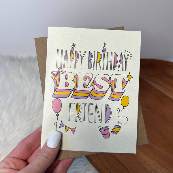Big Moods - "Happy Birthday Best Friend" Card