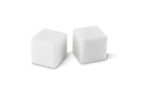 Fox Run Brands - Extra Large Marble Whiskey Chilling Stones, Set of 2, White, alcohol-free