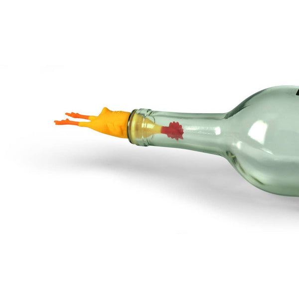 Fred & Friends - Coq Au Vin - Rubber Chicken Wine Stopper, non-alcoholic