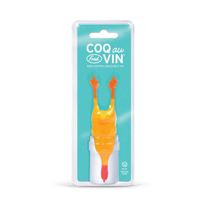 Fred & Friends - Coq Au Vin - Rubber Chicken Wine Stopper, non-alcoholic
