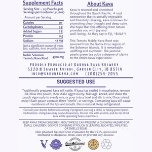 Karuna Kava Morning Jasmine Temotu kava pouch, 12oz triple shell