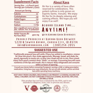 Karuna Kava Mulled Peach Bir Kar Vanuatu kava pouch, 12oz triple shell