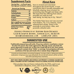 Karuna Kava Relaxed Chai Damu kava pouch, 12oz triple shell