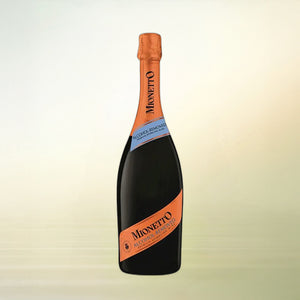 Mionetto non-alcoholic sparkling wine, 750 ml bottle on cream background
