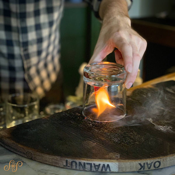 Spirits WIth Smoke - Half Circle Smoking Board, alcohol-free