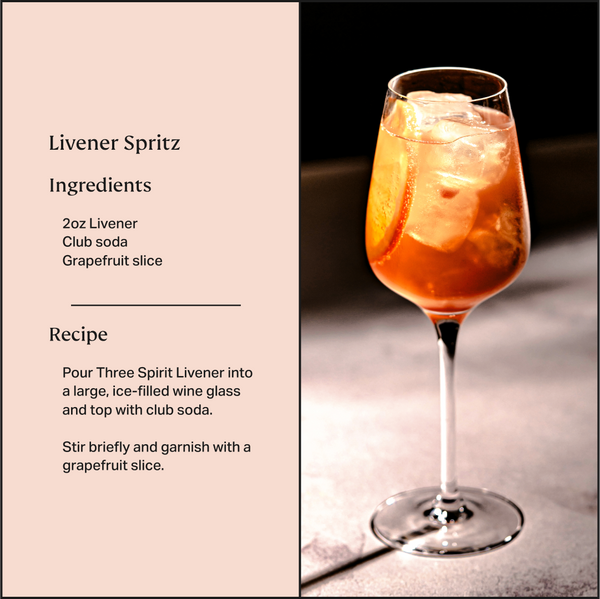 Three Spirit Livener: A Pick Me Up Elixir (16.9 fl oz), alcohol-free