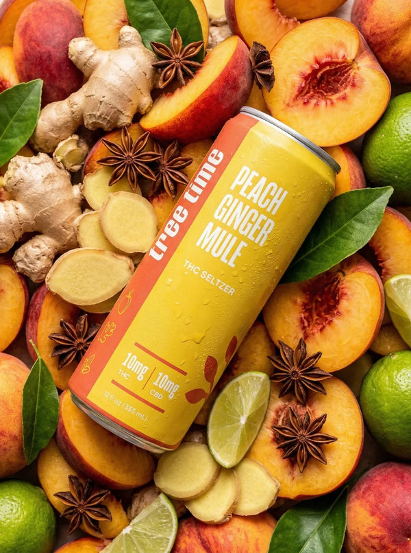 Tree Time - Peach Ginger Mule (10 mg THC, 10 mg CBD)