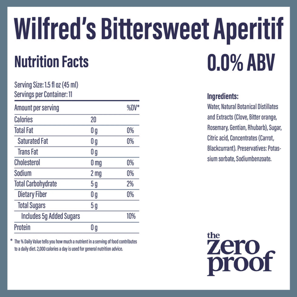 Wilfred's Bittersweet Aperitif (500 ml), alcohol-free